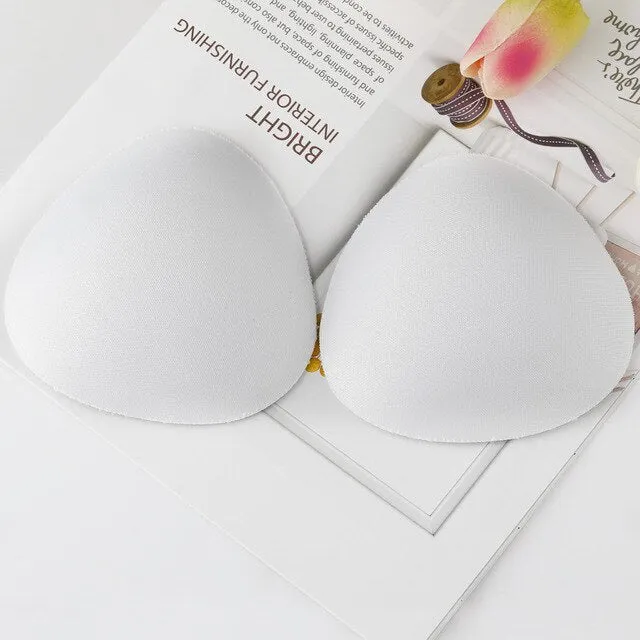 1 Pair/Lot Woman Swimsuit Padded Sponge Foam Push Up Enhancer Chest Cup Breast Bikini Swimwear Inserts Invisible Bra Pad