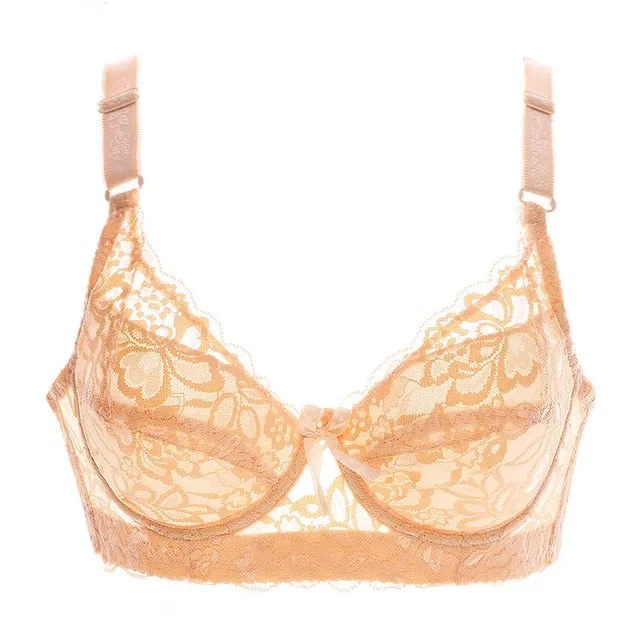 2019 Plus Size 40 90 44 Lace Bras for Women's Bralette crop top bh Underwear Sexy Lingerie Push up Brassiere Girl Minimizer