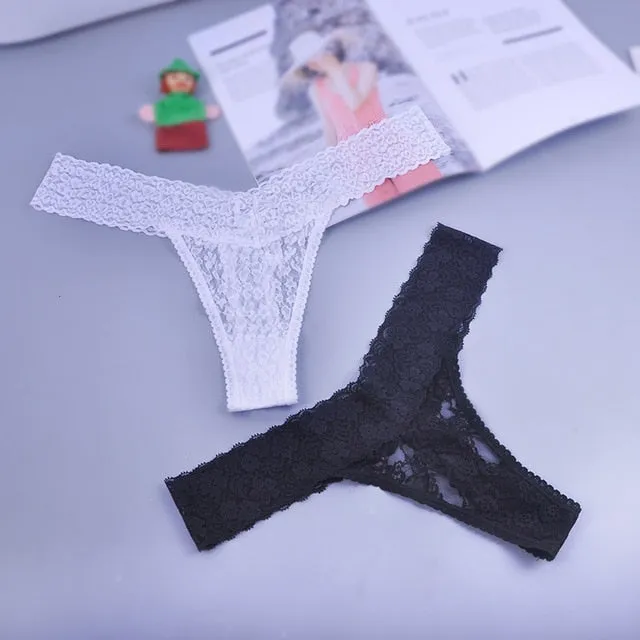 8color Gift full beautiful lace Women's Sexy lingerie Thongs G-string Underwear Panties Briefs Ladies T-back  3pcs/Lot xah11