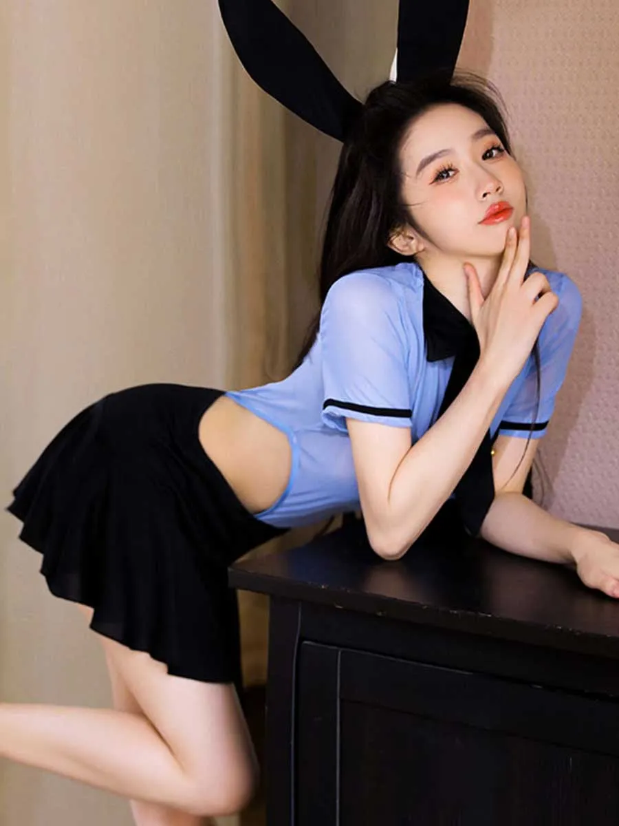 Anime Bunny Cop Cosplay Lingerie