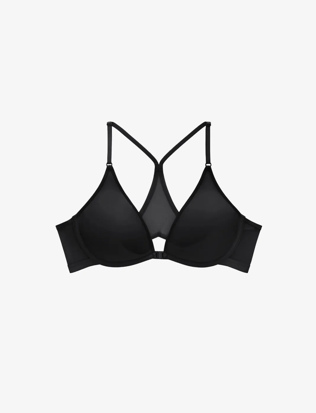 Bare Mesh Front Close Racerback Bra