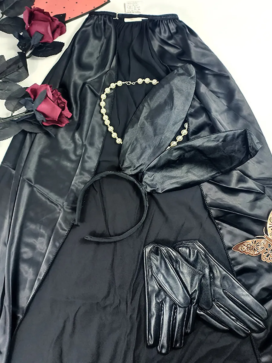 Bunny Strapless Bodysuit w/ Cloak