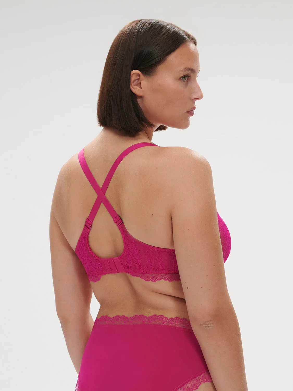 Canope Full Coverage Plunge - Hibiscus Pink