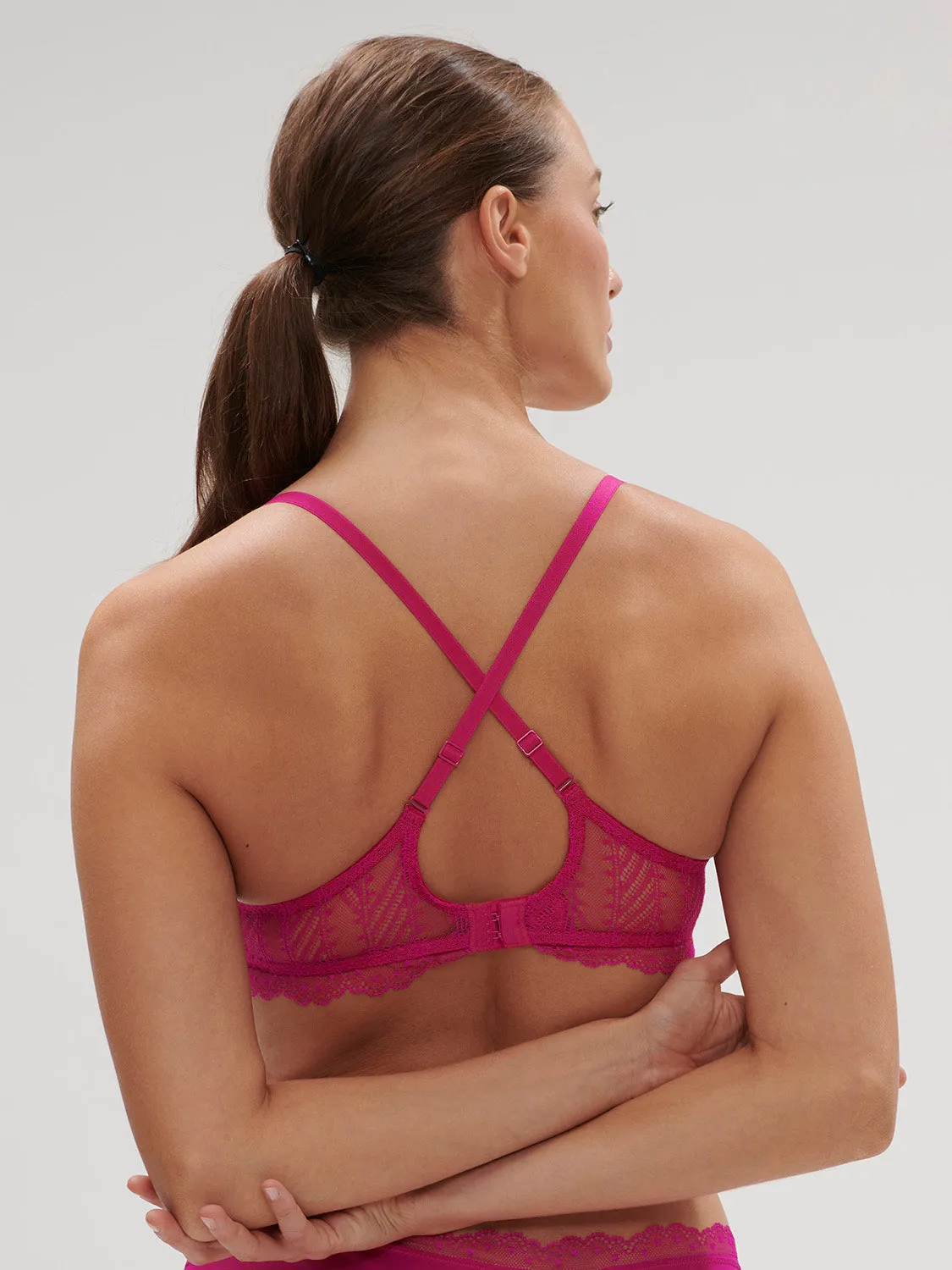 Canope Full Coverage Plunge - Hibiscus Pink