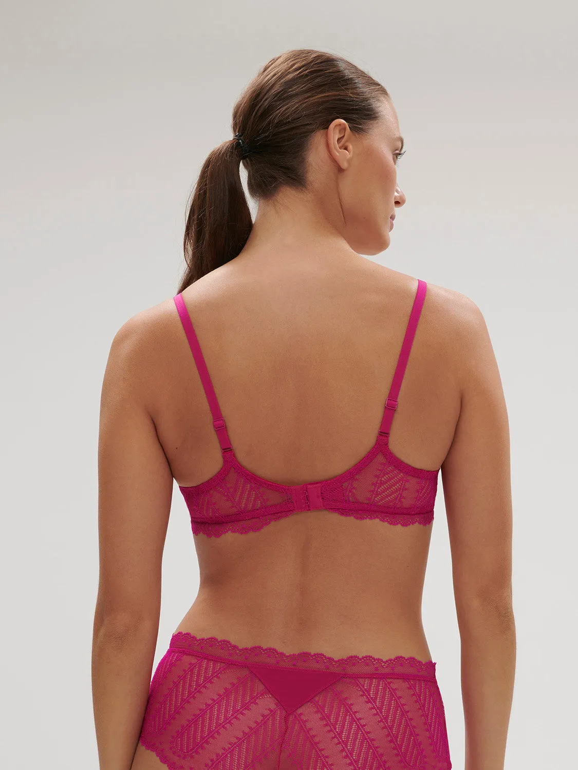 Canope Full Coverage Plunge - Hibiscus Pink