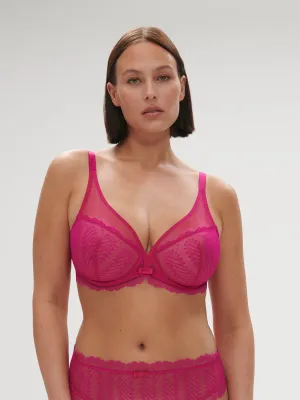 Canope Full Coverage Plunge - Hibiscus Pink