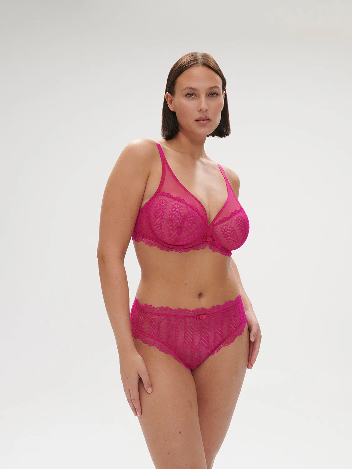 Canope Full Coverage Plunge - Hibiscus Pink