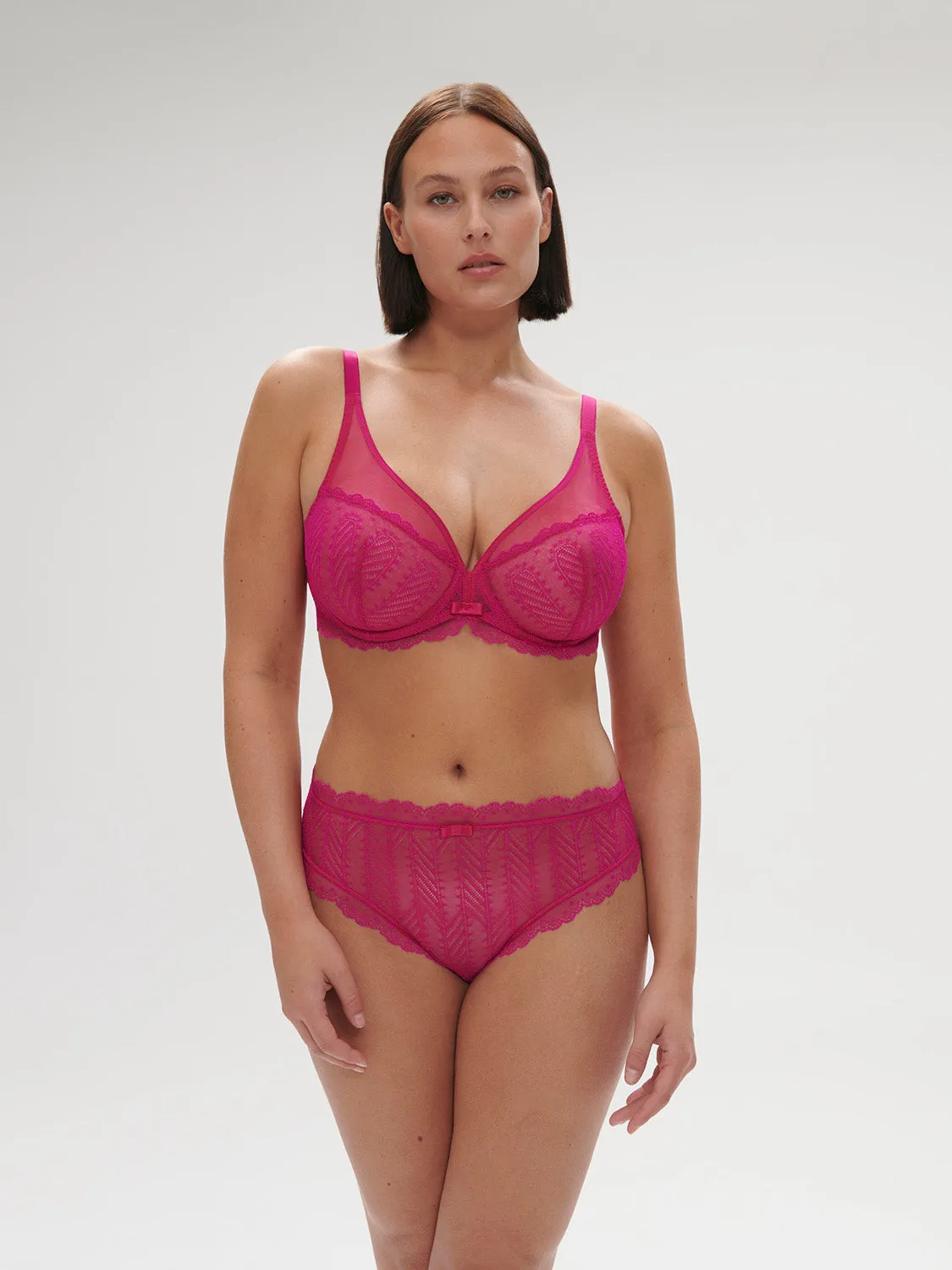 Canope Full Coverage Plunge - Hibiscus Pink