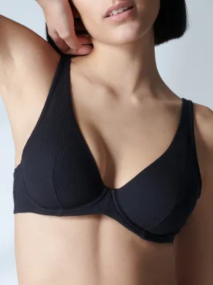 Eugenie Full Coverage Plunge - Black
