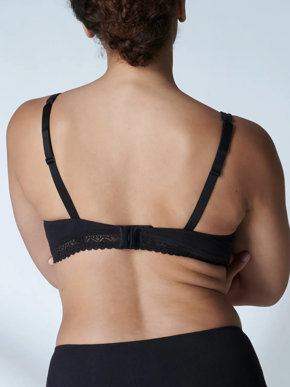 Eugenie Full Coverage Plunge - Black