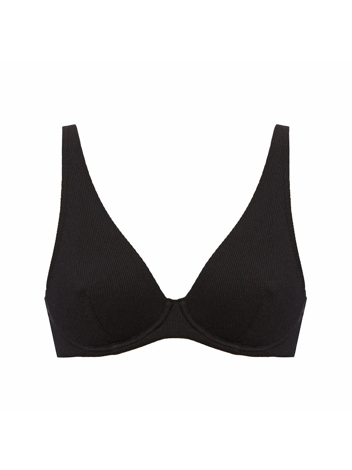 Eugenie Full Coverage Plunge - Black