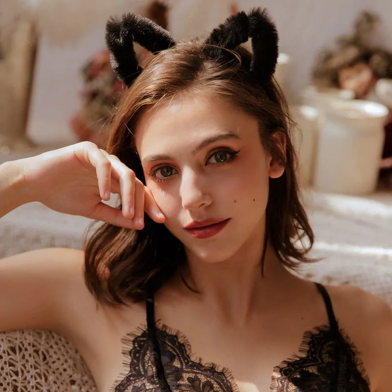 Fur Cat Ear Accessory For Role Play