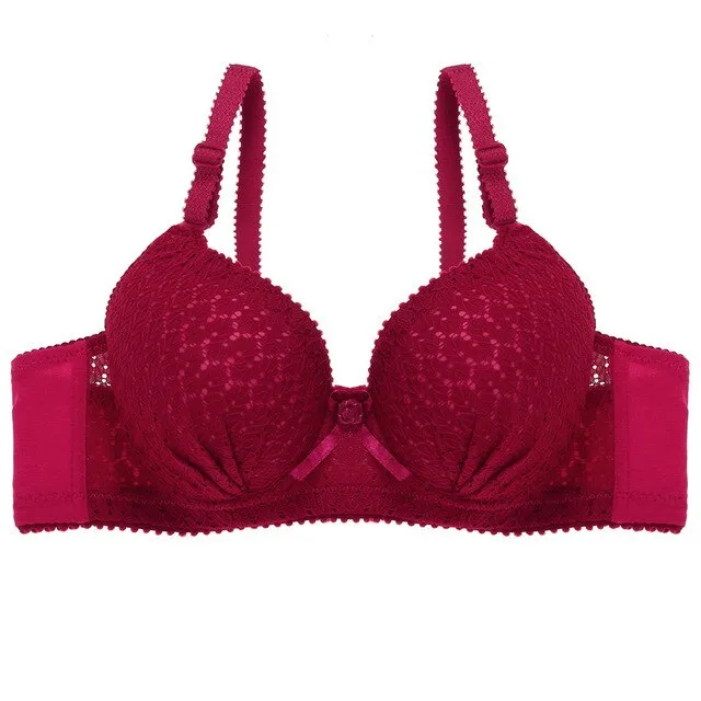 Lace Bra Comfort Cotton B C Cup Bras For Women Soft Bralette Push Up Bra Sexy Lingerie Charming Underwire Underwear 5 Colors New