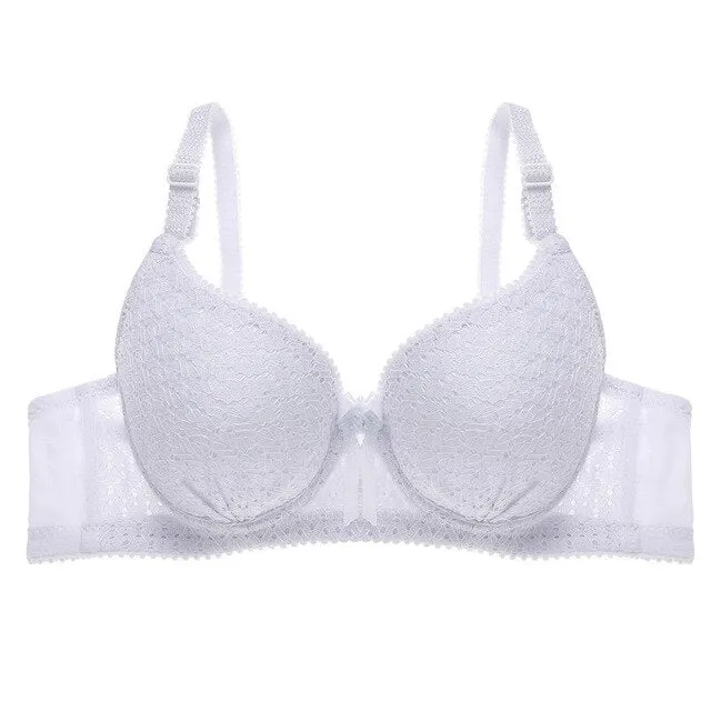 Lace Bra Comfort Cotton B C Cup Bras For Women Soft Bralette Push Up Bra Sexy Lingerie Charming Underwire Underwear 5 Colors New