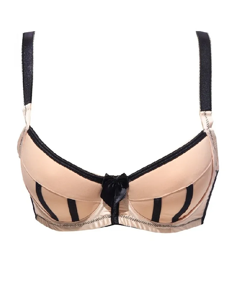 Parfait Charlotte 6901 Peach/Black Padded Balconette Bra