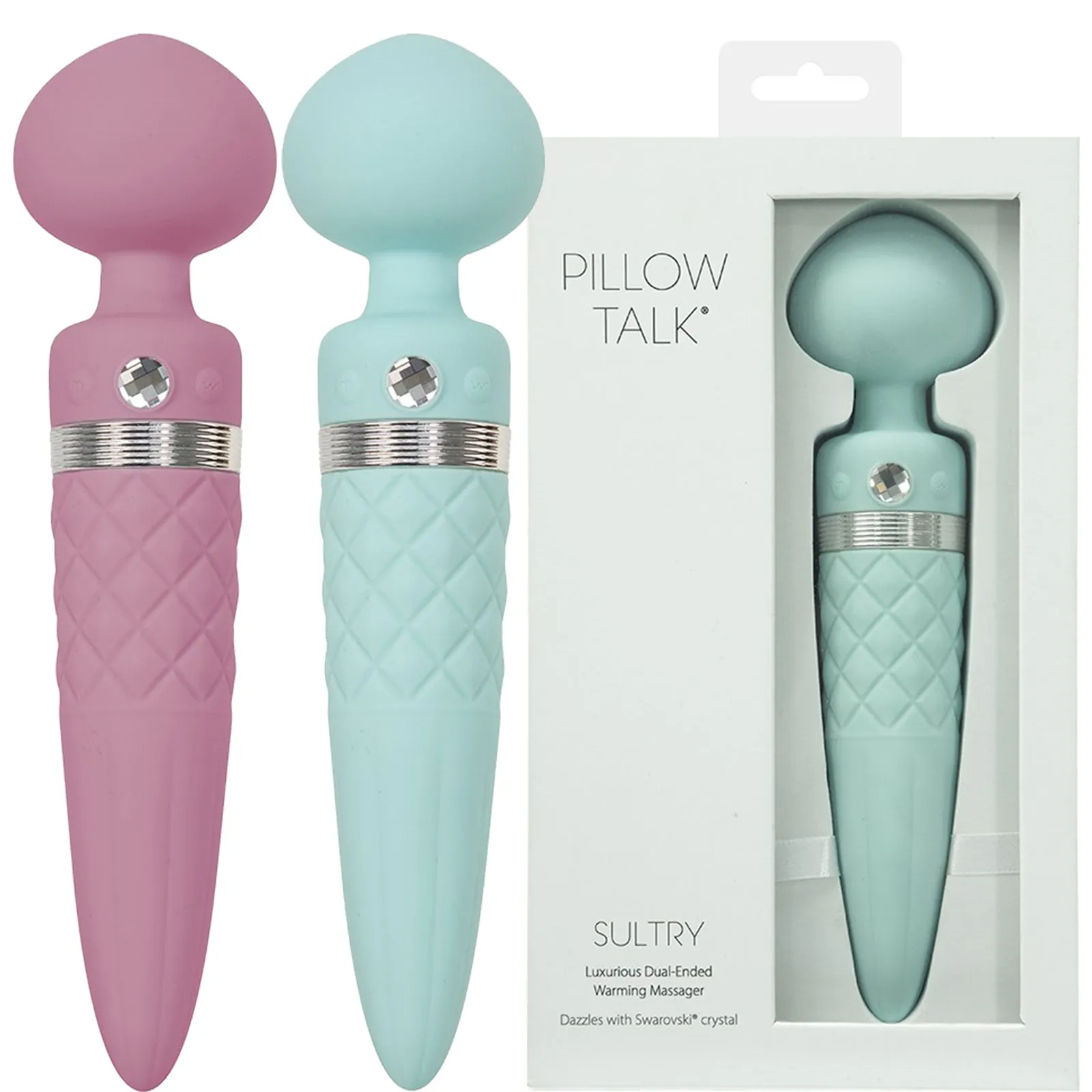 Pillow Talk Sultry Dual Ended Vibrator Warming Massager Wand Clitoral Stimulator