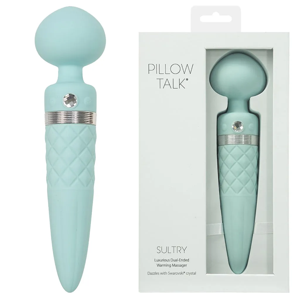 Pillow Talk Sultry Dual Ended Vibrator Warming Massager Wand Clitoral Stimulator