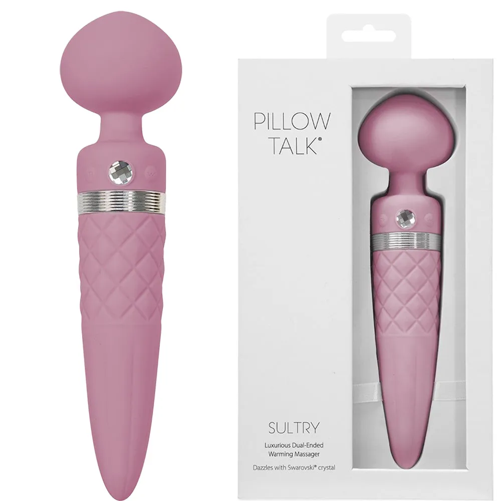 Pillow Talk Sultry Dual Ended Vibrator Warming Massager Wand Clitoral Stimulator
