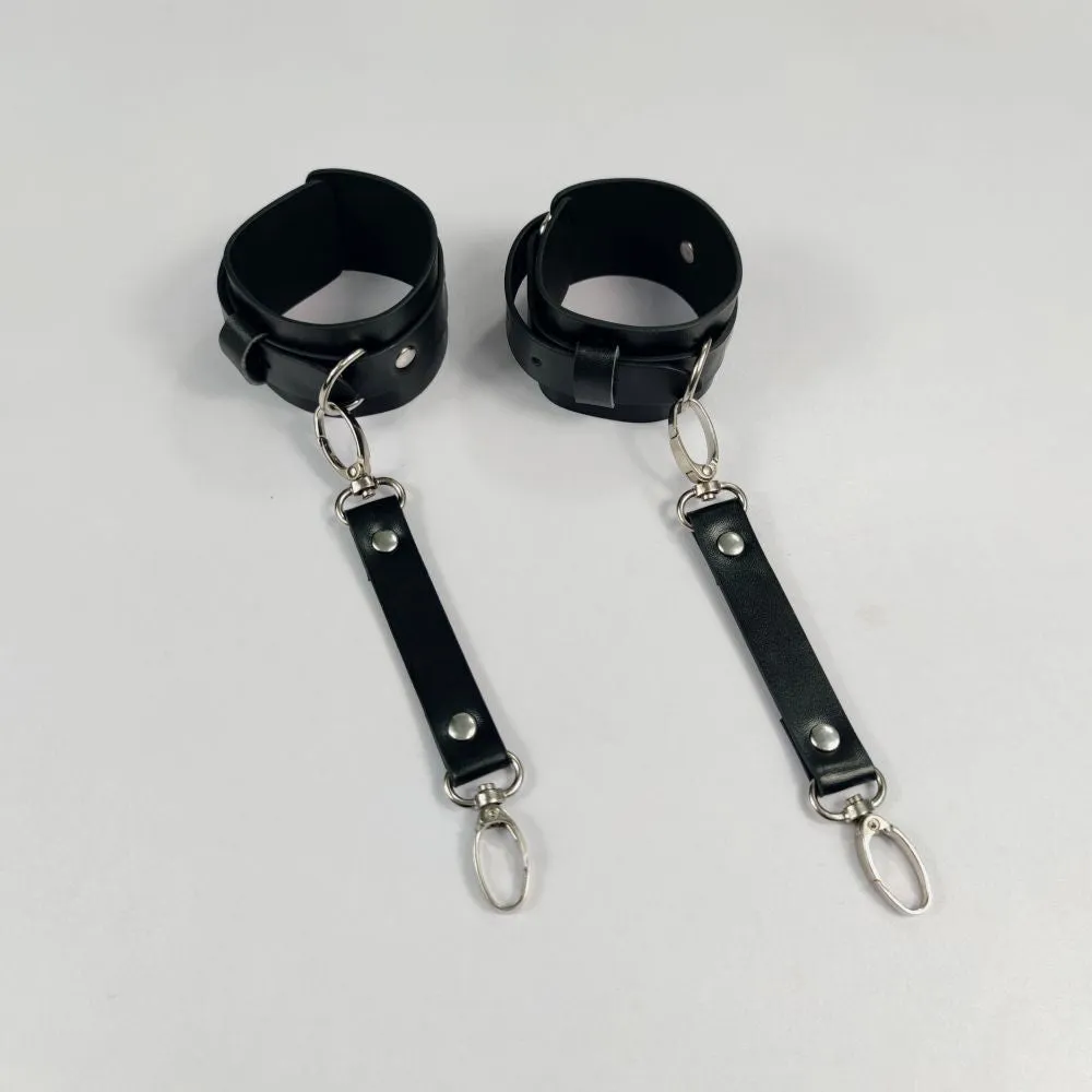 Reckless Nights Leather Handcuff Roleplay