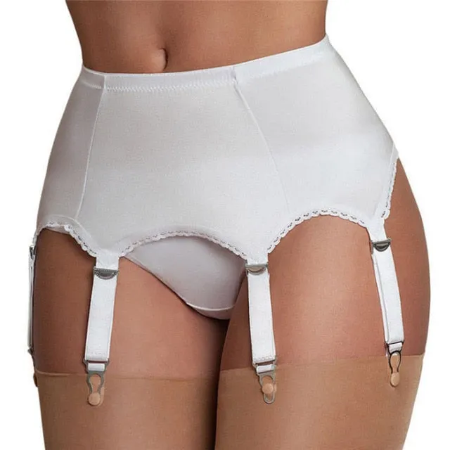 Sexy Garter Belt Women High Waist Mesh Suspender Belt Female lady Elastic Sexy Lingerie Garters Femme Night Club Black White Red