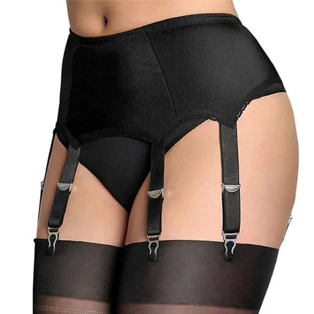 Sexy Garter Belt Women High Waist Mesh Suspender Belt Female lady Elastic Sexy Lingerie Garters Femme Night Club Black White Red