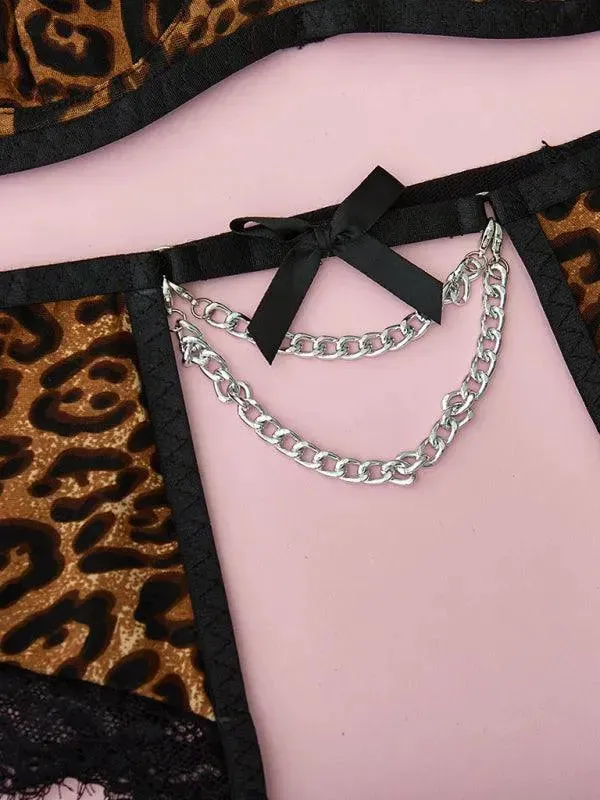 Sexy Lace Mesh Women Lingerie Set