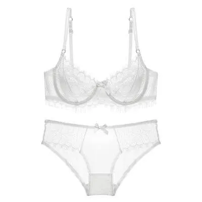 SHUCHAN Hot Women ultra thin bra panty Sales Separated set sexy gauze transparent invisible Set Sexy Lingerie Bra Up Sofe W618