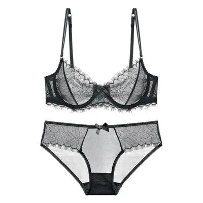 SHUCHAN Hot Women ultra thin bra panty Sales Separated set sexy gauze transparent invisible Set Sexy Lingerie Bra Up Sofe W618