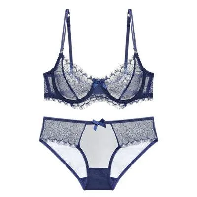 SHUCHAN Hot Women ultra thin bra panty Sales Separated set sexy gauze transparent invisible Set Sexy Lingerie Bra Up Sofe W618