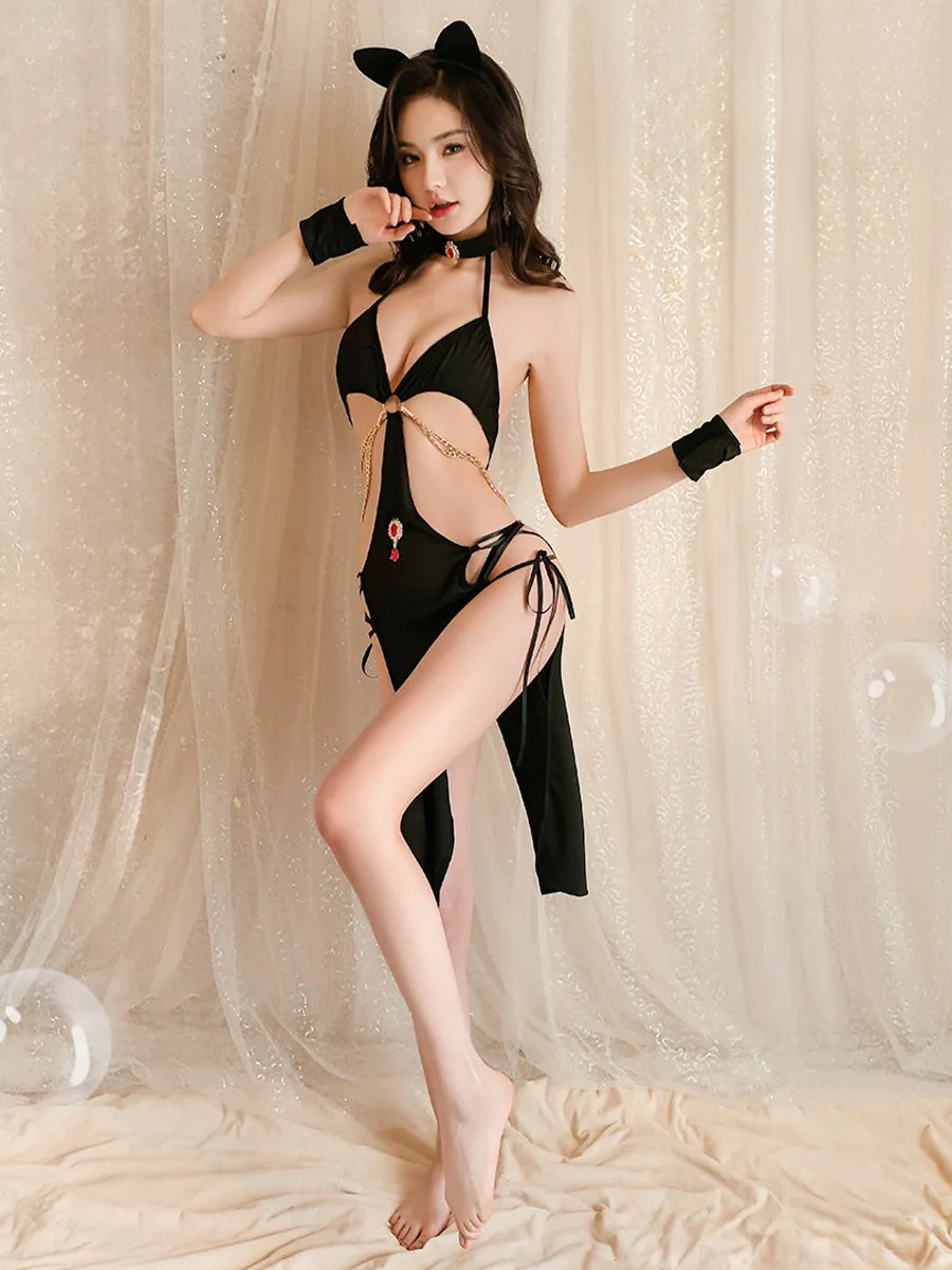 Sultry Neko Cat Exotic Cosplay Lingerie