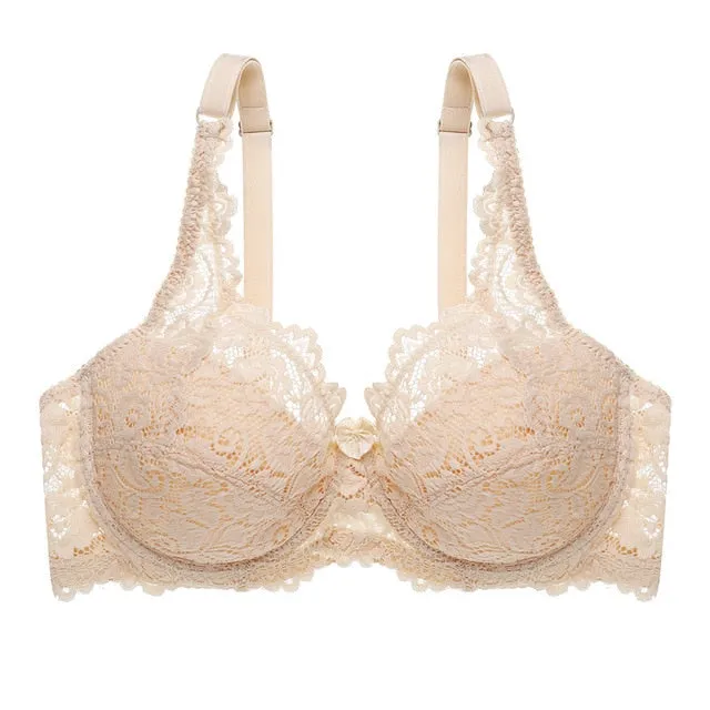 Ultrathin Bra B C Cup Lace Bras For Women Plus Size Bra 42 44 Sexy Lingerie Female Underwear Fashion Ladies Big Size Brassiere