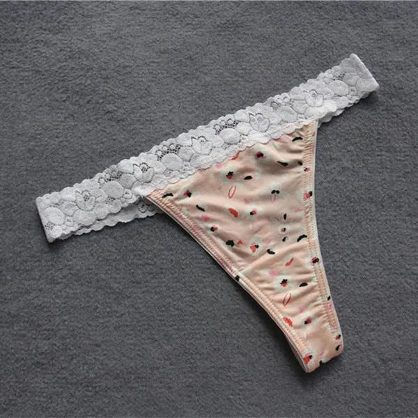 Voplidia Summer Panties Underwear Women Plus Size Sexy Lingerie Panty Thongs and G String Tanga T-back Seamless String PM019