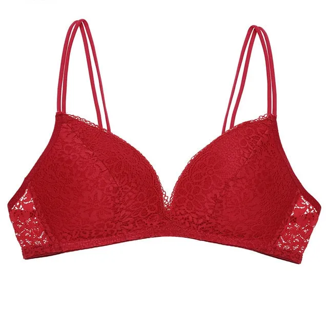 Women Bra Sexy Lace Bralette Floral Wireless Bra Female Underwear A B Cup Sexy Lingerie Soft Solid Color Bras 32-38 Brassiere
