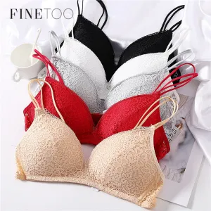 Women Bra Sexy Lace Bralette Floral Wireless Bra Female Underwear A B Cup Sexy Lingerie Soft Solid Color Bras 32-38 Brassiere