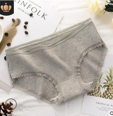 Women Soft Briefs Sexy Lingerie High Quality Women's Panties Underwear Cotton sexy Mid waist Solid Color Breathable Briefs 2019
