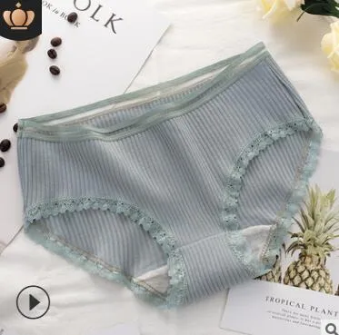Women Soft Briefs Sexy Lingerie High Quality Women's Panties Underwear Cotton sexy Mid waist Solid Color Breathable Briefs 2019