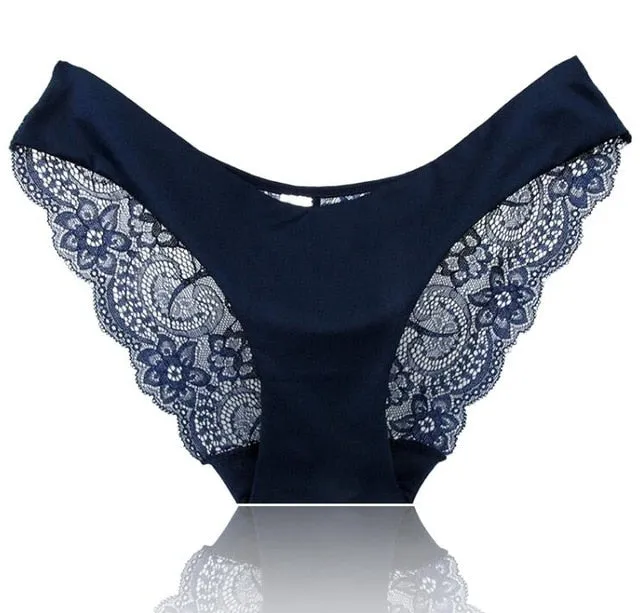 Women's Sexy Lace Panties Seamless Cotton Breathable Panty Briefs Plus Size Sexy Lingerie Fashion Low Waist underwear intimates
