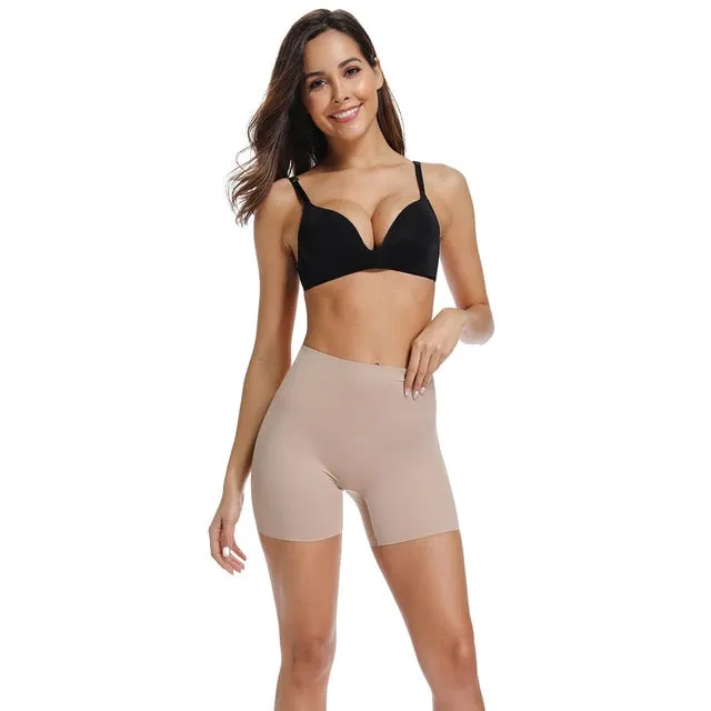 Women's Underpants Boxer Femme Sexy Lingerie Body Shaper Safety Short Pants Seamless Underwear Ice Silk Sexy Boyshort Knickers